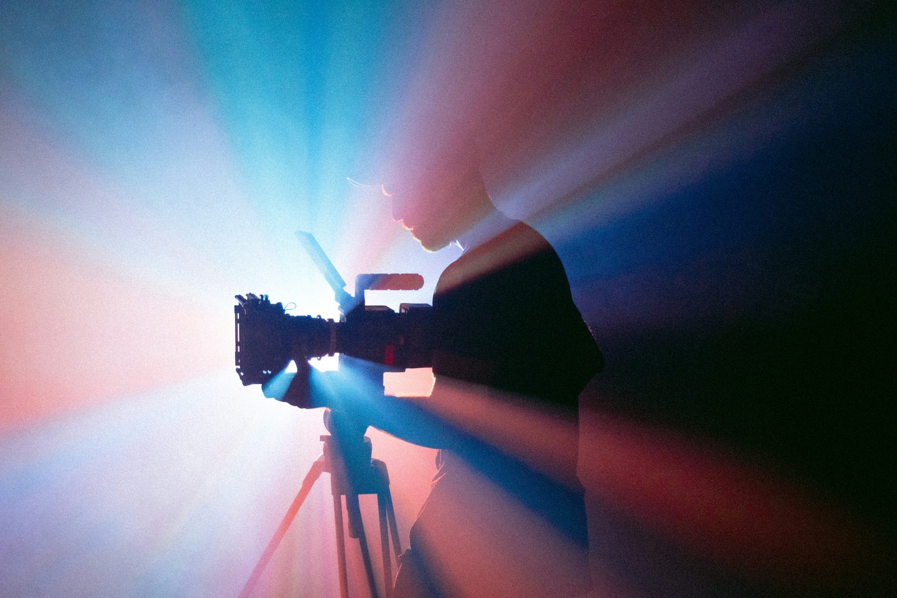 Cinema camera operator on a real estate production